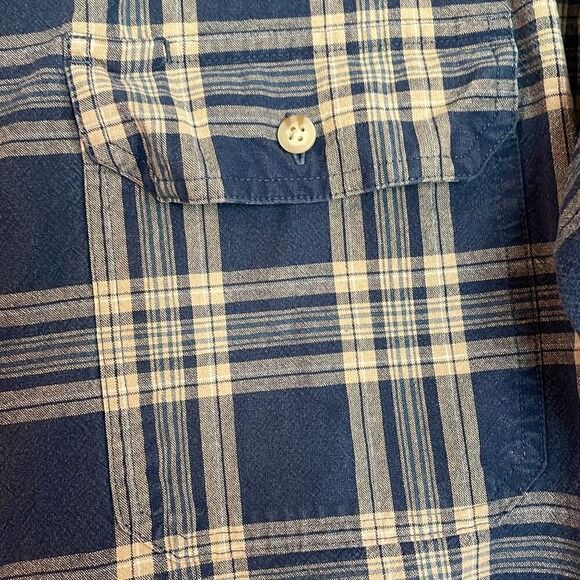 L.L. Bean blue plaid traditional fit checkered button down XL - Picture 4 of 11
